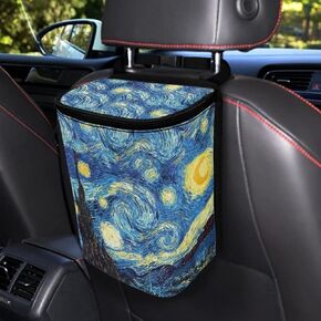 Mushroom Car Trash Can with Lid Butterfly Hanging Garbage Bin Auto Trash Bag Vehicle Organizers Leak-Proof Storage Bags for Cars Back Seat Front Console Floor Headrest Waste Basket