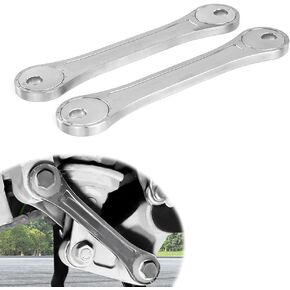 Xitomer 0-1.2'' Adjustable Lowering kit, Fit for V-STROM 650 DL650 2024-2004 / V-STROM1000 DL1000 2002-2012 Suspension Links Lower Link (Silver)