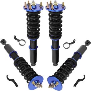 cciyu Coilover Suspension Shock Absorbers Adjustable Coilovers Lowering Kit Fit for 2004-2008 for Acura TSX /2003-2007 for Honda for Accord - Blue