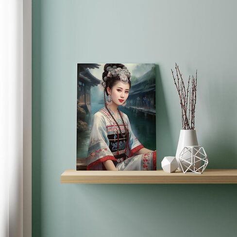 Chinese Women's wall art Bride Theme Printmaking, Long Sleeves, Home Decor Wall Hanging Art Prints (10) in Saudi Arabia