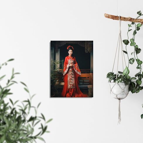 Chinese Women's wall art Bride Theme Printmaking, Long Sleeves, Home Decor Wall Hanging Art Prints (10) in Saudi Arabia