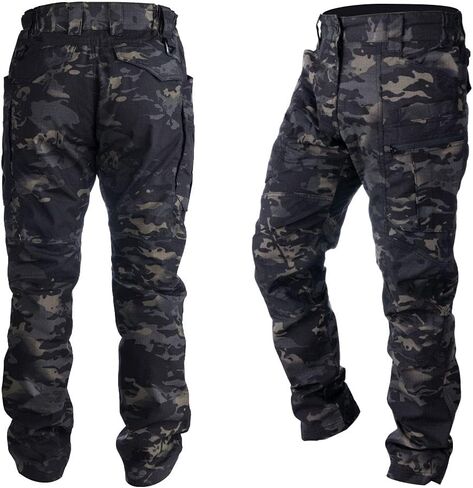 IDOGEAR Men's Tactical Pants, Ristop Cargo Pants, Water Resistant Work Pants, Lightweight Combat Pants, EDC Hiking Pants in Saudi Arabia