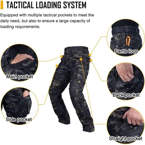 IDOGEAR Men's Tactical Pants, Ristop Cargo Pants, Water Resistant Work Pants, Lightweight Combat Pants, EDC Hiking Pants in Saudi Arabia