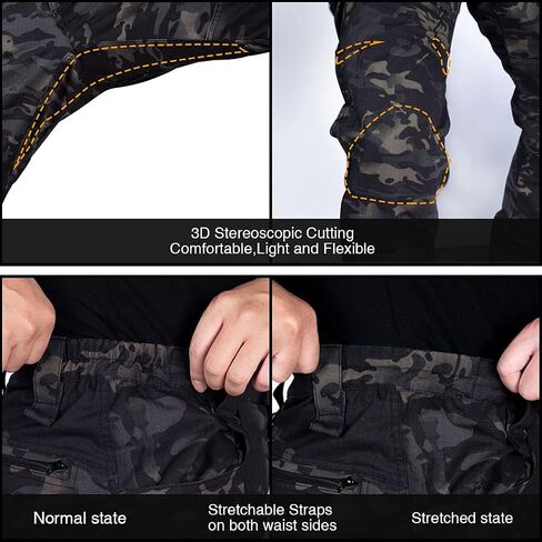 IDOGEAR Men's Tactical Pants, Ristop Cargo Pants, Water Resistant Work Pants, Lightweight Combat Pants, EDC Hiking Pants in Saudi Arabia