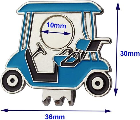 Golf Cart Hat Clip, Assorted Pattern Golf Ball Markers 24.4MM,Nice Golf Gift for Women Men,Pack of 2 in Saudi Arabia