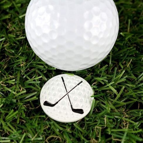 Golf Cart Hat Clip, Assorted Pattern Golf Ball Markers 24.4MM,Nice Golf Gift for Women Men,Pack of 2 in Saudi Arabia
