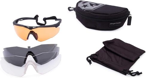 Revision Military StingerHawk Deluxe Vermillion Kit – Large – Anti-Fog, Tactical Military Ballistic and Eye Protection Glasses in Kuwait