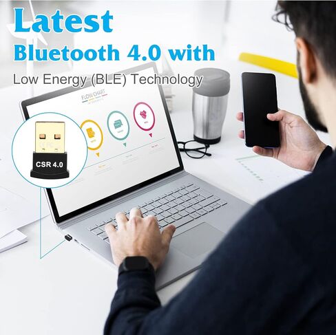 محول UrbanX USB بلوتوث 4.0 دونجل نقل لاسلكي لـ HP Pavilion يدعم جميع أنظمة التشغيل Windows 10 8.1 8 7 XP Vista in Saudi Arabia