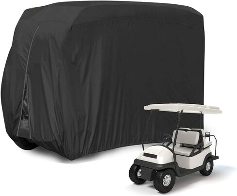kayme 4 Passenger Golf Cart Cover, Heavy Duty Outdoor Cover for Ez Go Club Car Yamaha Golf Carts, Waterproof Sunproof Dustproof (Up to 112 Inch) in Saudi Arabia
