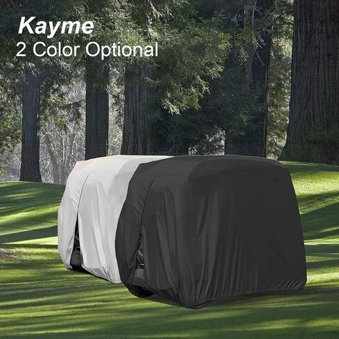 kayme 4 Passenger Golf Cart Cover, Heavy Duty Outdoor Cover for Ez Go Club Car Yamaha Golf Carts, Waterproof Sunproof Dustproof (Up to 112 Inch) in Saudi Arabia