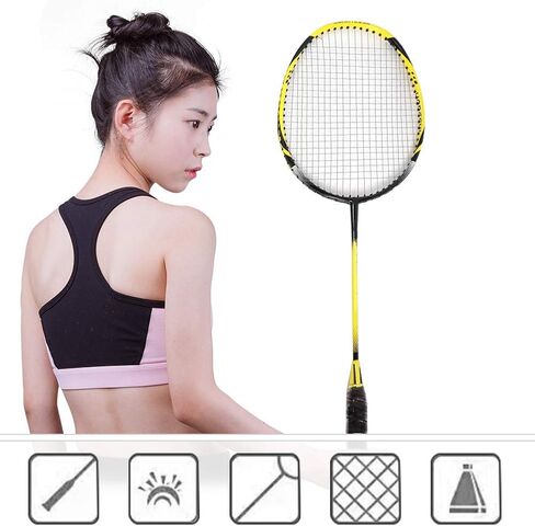 مضرب كرة الريشة، مجموعة كرة الريشة، مجموعات كرة الريشة للساحات الخلفية، مجموعة من قطعتين احترافيتين من الألومنيوم قطعة واحدة مضرب كرة الريشة مضرب كرة الريشة مع حقيبة مضرب لتدريب المبتدئين in Kuwait