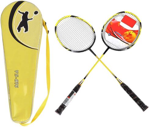 مضرب كرة الريشة، مجموعة كرة الريشة، مجموعات كرة الريشة للساحات الخلفية، مجموعة من قطعتين احترافيتين من الألومنيوم قطعة واحدة مضرب كرة الريشة مضرب كرة الريشة مع حقيبة مضرب لتدريب المبتدئين in Kuwait