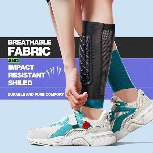 Northdeer Shin Guards كرة القدم الأكمام للأطفال الشباب البالغين، واقيات الساق للرجال والنساء، معدات حماية لكرة القدم مع تهوية من الدرجة الأولى ومقاومة للصدمات، زوج واحد in Kuwait