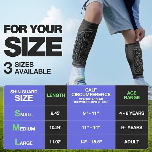 Northdeer Shin Guards كرة القدم الأكمام للأطفال الشباب البالغين، واقيات الساق للرجال والنساء، معدات حماية لكرة القدم مع تهوية من الدرجة الأولى ومقاومة للصدمات، زوج واحد in Kuwait