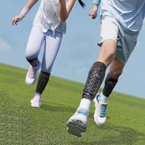 Northdeer Shin Guards كرة القدم الأكمام للأطفال الشباب البالغين، واقيات الساق للرجال والنساء، معدات حماية لكرة القدم مع تهوية من الدرجة الأولى ومقاومة للصدمات، زوج واحد in Kuwait