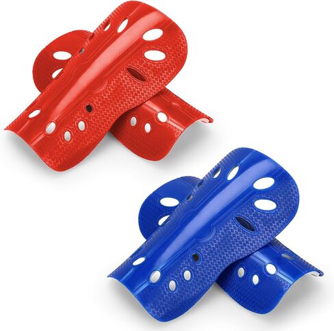 Soccer Shin Guards, 2 Pair Lightweight and Breathable Shin Guard Sleeves Adults and Kids, Calf Protective Gear Shin Guards for Youth Men & Women (Blue and Red) in Saudi Arabia