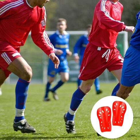 Soccer Shin Guards, 2 Pair Lightweight and Breathable Shin Guard Sleeves Adults and Kids, Calf Protective Gear Shin Guards for Youth Men & Women (Blue and Red) in Saudi Arabia