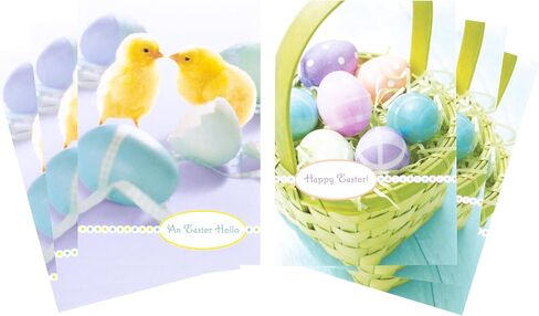 تشكيلة بطاقات تهنئة عيد الفصح من هولمارك 499EAA6125 (3 بطاقات لكل تصميم و6 أظرف، فراخ لطيفة وسلة بيض عيد الفصح) in Kuwait