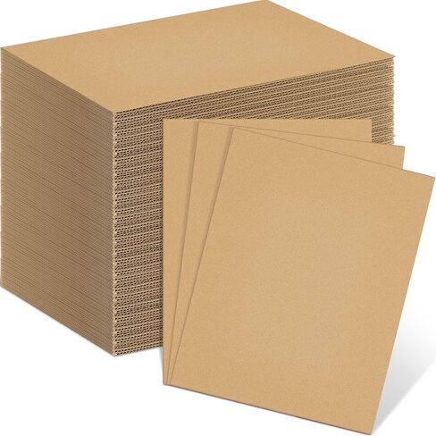 Henoyso 110 Pack Corrugated Cardboard Sheets Flat Cardboard Sheets Packaging Inserts Flat Square Inserts Squares Separators for Shipping Packing Mailing Crafts (5 x 7 Inch,Brown) in Saudi Arabia