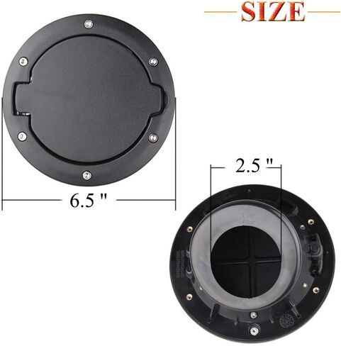 غطاء غطاء الغاز، غطاء حشو الوقود لباب خزان الوقود متوافق مع 2007-2017 Jeep Wrangler JK & JKU. in Kuwait