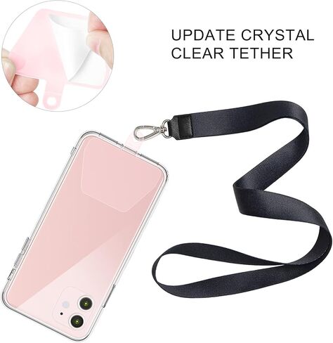 COCASES 4 Pack Phone Tether Tab, Phone Strap Connector for Cell Phone Safety Lanyard Patch (White x4) in Kuwait