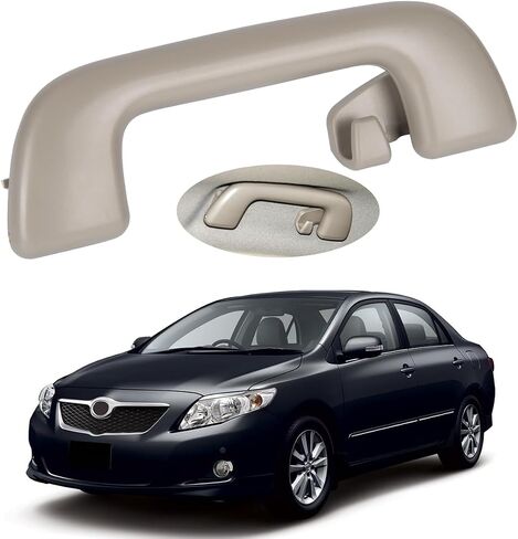 1 Pcs Front Rear Roof Pull Grab Handle for Toyota Highlander Corolla Rav4 4Runner Yaris Vios Replace# 74610-52030 74610-52030-B0 74610-52020 Assist Grip Rail No Hook Handrail - Beige in Saudi Arabia