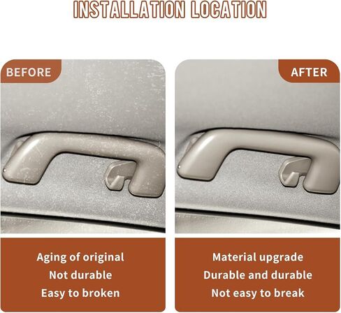 1 Pcs Front Rear Roof Pull Grab Handle for Toyota Highlander Corolla Rav4 4Runner Yaris Vios Replace# 74610-52030 74610-52030-B0 74610-52020 Assist Grip Rail No Hook Handrail - Beige in Saudi Arabia