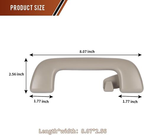1 Pcs Front Rear Roof Pull Grab Handle for Toyota Highlander Corolla Rav4 4Runner Yaris Vios Replace# 74610-52030 74610-52030-B0 74610-52020 Assist Grip Rail No Hook Handrail - Beige in Saudi Arabia