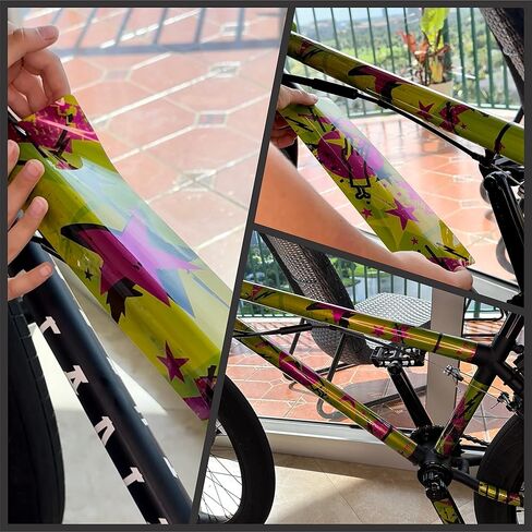غلاف حماية دراجة GO-GO.Group BMX، شارات الفينيل، ملصق حماية غطاء الإطار (Born to Ride) in Saudi Arabia
