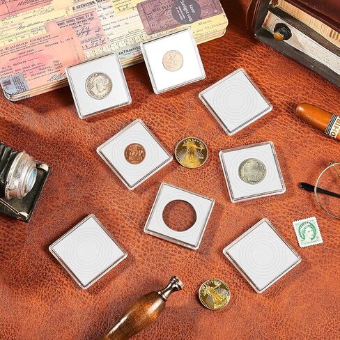 Coin Snap Holder Acrylic Silver Dollar Coin Holder 2 x 2 Inch Half Dollar Coin Holder Coin Capsule Coin Cases for Collectors Coin Sleeves Silver Dollar Display Box for Collection Supplies (30 Pcs) in Saudi Arabia