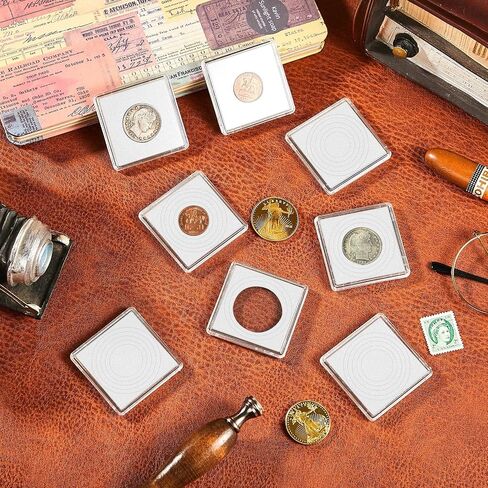 Coin Snap Holder Acrylic Silver Dollar Coin Holder 2 x 2 Inch Half Dollar Coin Holder Coin Capsule Coin Cases for Collectors Coin Sleeves Silver Dollar Display Box for Collection Supplies (30 Pcs) in Saudi Arabia