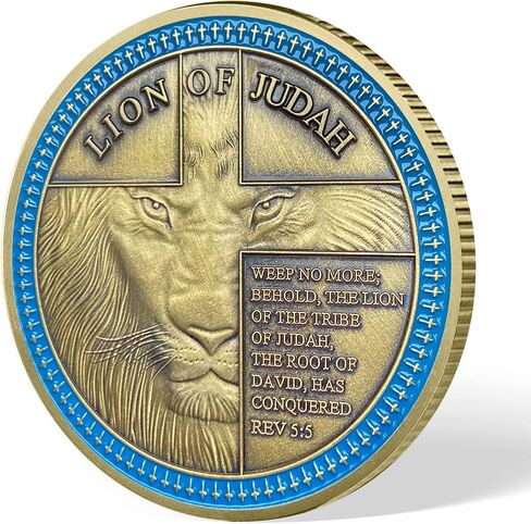 Lion of Judah Challenge Coin Be Strong and Courageous in Saudi Arabia