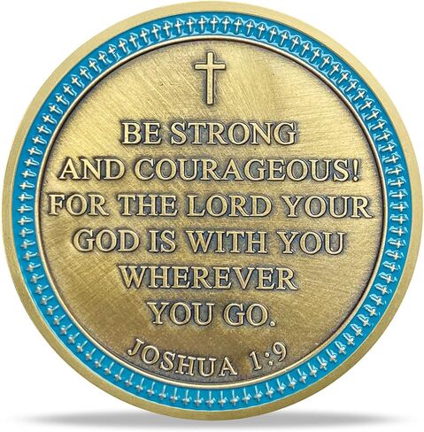Lion of Judah Challenge Coin Be Strong and Courageous in Saudi Arabia