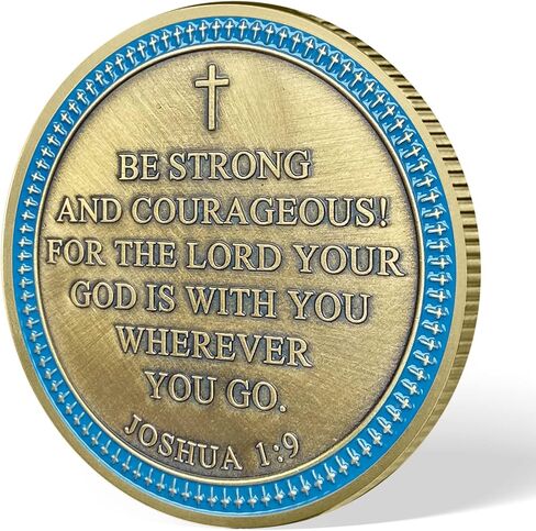 Lion of Judah Challenge Coin Be Strong and Courageous in Saudi Arabia