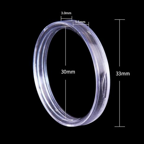 100 عبوة من كبسولات العملات المعدنية المستديرة الشفافة مقاس 30 مم، حافظة حاوية العملات المعدنية البلاستيكية، حافظة حاوية لوازم التجميع لعملة الدولار الفضي in Kuwait