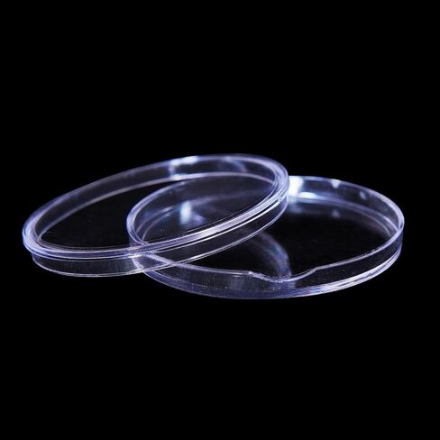 100 عبوة من كبسولات العملات المعدنية المستديرة الشفافة مقاس 30 مم، حافظة حاوية العملات المعدنية البلاستيكية، حافظة حاوية لوازم التجميع لعملة الدولار الفضي in Kuwait