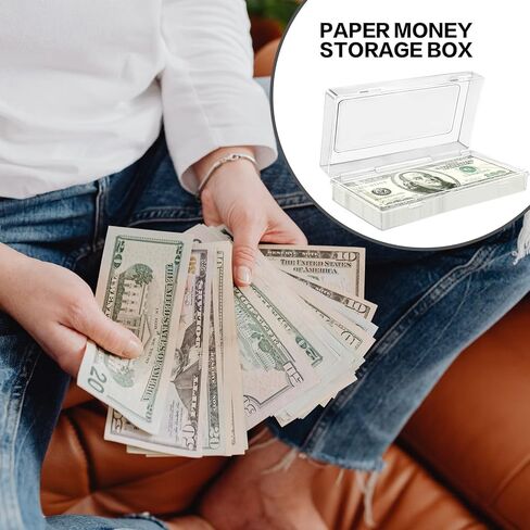 200 Pcs Dollar Bill Holder with Storage Case Plastic Paper Money Holders Currency Sleeves Bill Clear Holders for Regular Bills Protector Case Supplies, 6-1/2'' x 3-1/2 '' in Kuwait