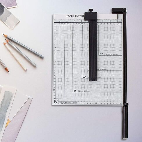 قطاعة ورق، مقصلة معدنية بيضاء A4/B5/A5/B6/B7 أداة تشذيب قطع الورق لصور ورق القسيمة in Kuwait