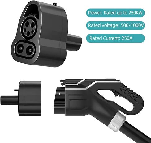 CCS إلى محول شاحن Tesla لطراز Tesla 3، Y، S، X - محول شحن DC مُقدر بما يصل إلى 250 كيلو واط، مُصنف لجميع شحن CCS، قم بترقية CCS قبل استخدام المحول، قم بشحن Tesla الخاص بك بسرعة باستخدام شواحن CCS in Kuwait