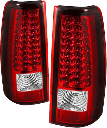 سبايدر أوتو ALT-ON-CS03-LED-RC تشيفي سيلفرادو 1500/2500/3500 وجي إم سي سييرا 1500/2500/3500 ضوء خلفي LED أحمر/شفاف، متوسط in Saudi Arabia