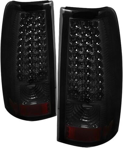 سبايدر أوتو ALT-ON-CS03-LED-RC تشيفي سيلفرادو 1500/2500/3500 وجي إم سي سييرا 1500/2500/3500 ضوء خلفي LED أحمر/شفاف، متوسط in Saudi Arabia