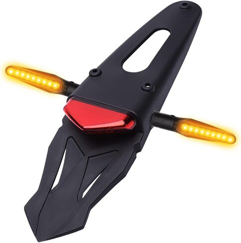 مصباح LED للفرامل الخلفية للدراجة النارية من DREAMIZER مع مؤشر إشارة الانعطاف لـ YZ80 YZ85 YZ125 YZ450f XT125 250 - عدسة حمراء مع ضوء إشارة الانعطاف 12LED in Saudi Arabia