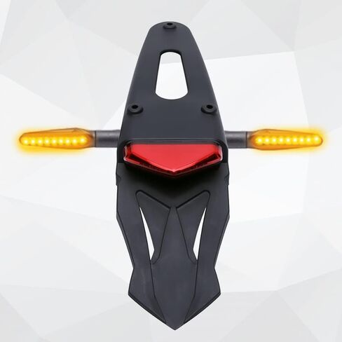 مصباح LED للفرامل الخلفية للدراجة النارية من DREAMIZER مع مؤشر إشارة الانعطاف لـ YZ80 YZ85 YZ125 YZ450f XT125 250 - عدسة حمراء مع ضوء إشارة الانعطاف 12LED in Saudi Arabia
