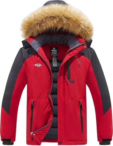 سترة تزلج مقاومة للماء للرجال من Wantdo سترات تزلج على الجليد مقاومة للرياح ومعاطف شتوية للثلج ومعاطف مطر من الصوف الدافئ in Kuwait