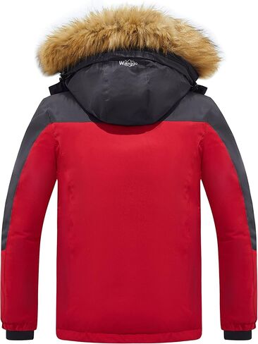 سترة تزلج مقاومة للماء للرجال من Wantdo سترات تزلج على الجليد مقاومة للرياح ومعاطف شتوية للثلج ومعاطف مطر من الصوف الدافئ in Kuwait