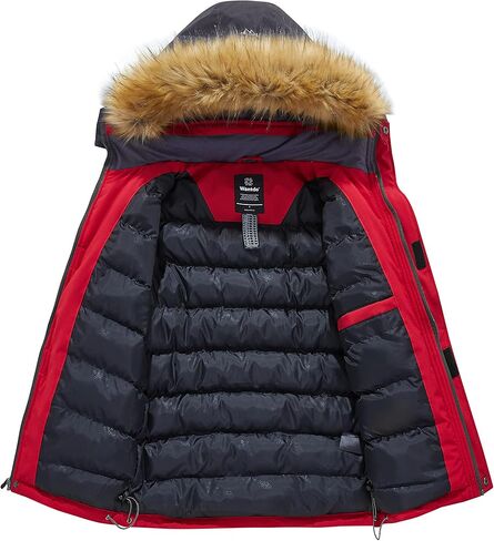 سترة تزلج مقاومة للماء للرجال من Wantdo سترات تزلج على الجليد مقاومة للرياح ومعاطف شتوية للثلج ومعاطف مطر من الصوف الدافئ in Kuwait