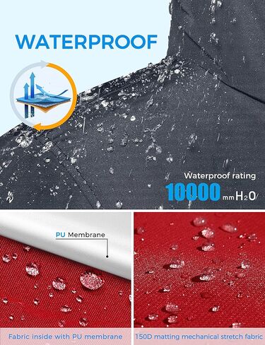 سترة تزلج مقاومة للماء للرجال من Wantdo سترات تزلج على الجليد مقاومة للرياح ومعاطف شتوية للثلج ومعاطف مطر من الصوف الدافئ in Kuwait