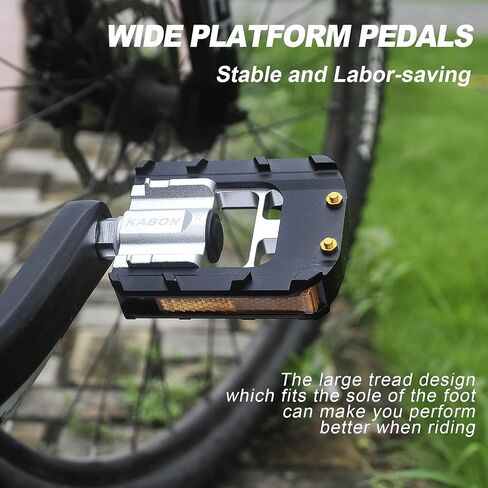 KABON Folding Bike Pedals, Bicycle Foldable Pedals with Aluminum, Universal 9/16 inch Non-Slip Cycling Pedals for Folding Bike, BMX Bike, Road Bike, Mountain Bike MTB in Saudi Arabia