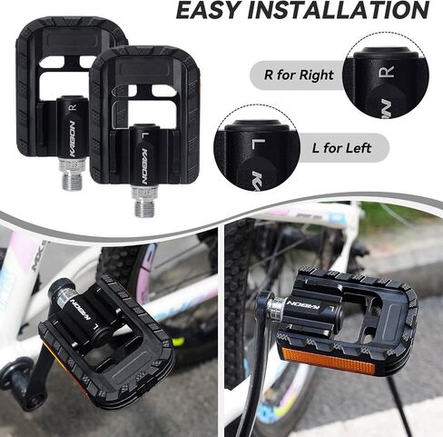 KABON Folding Bike Pedals, Bicycle Foldable Pedals with Aluminum, Universal 9/16 inch Non-Slip Cycling Pedals for Folding Bike, BMX Bike, Road Bike, Mountain Bike MTB in Saudi Arabia