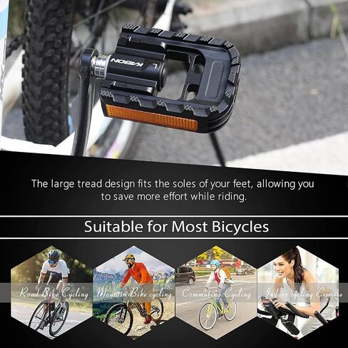 KABON Folding Bike Pedals, Bicycle Foldable Pedals with Aluminum, Universal 9/16 inch Non-Slip Cycling Pedals for Folding Bike, BMX Bike, Road Bike, Mountain Bike MTB in Saudi Arabia